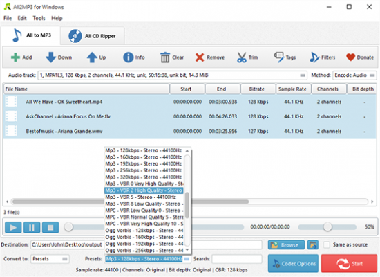 Specify Output Settings