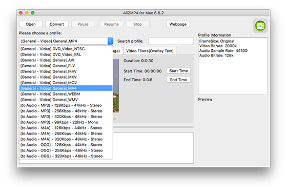 Choose Output Format