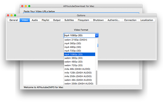 Choose Output Format