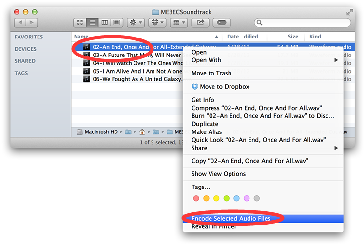 Find Your Audio Files in the Finder