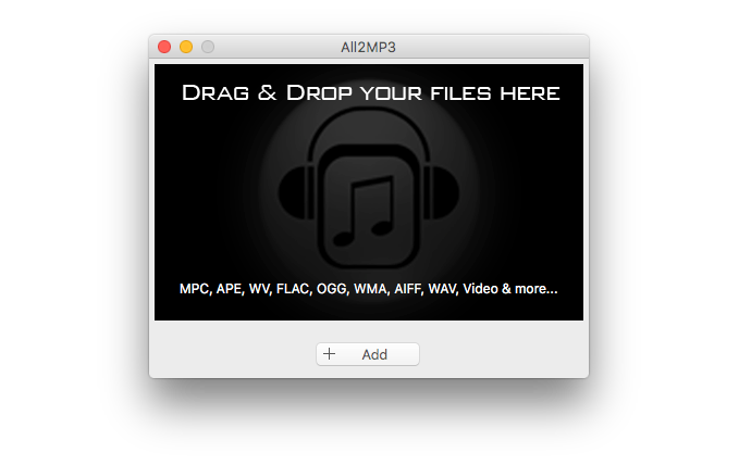 Upload Your Audio Files to All2MP3 for Mac