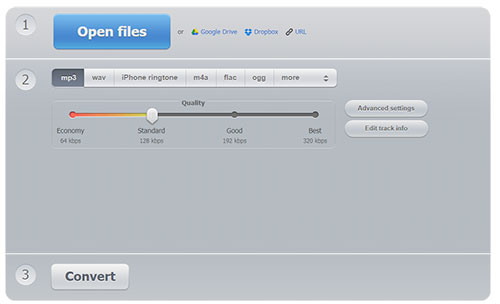 Online Audio Converter Interface