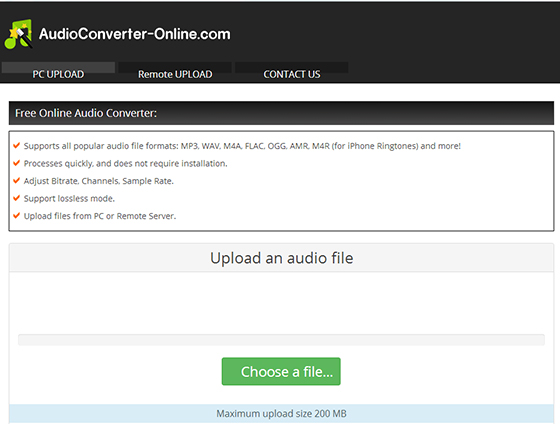 Convert WAV to MP3 with Online Audio Converter