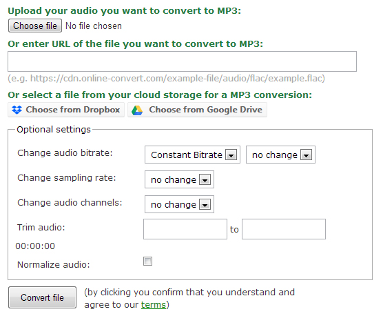 Use Online Audio Converter to Convert Audio Files