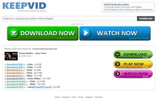 best free youtube downloader keepvid