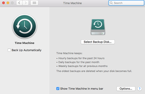 Create Backups Using Time Machine