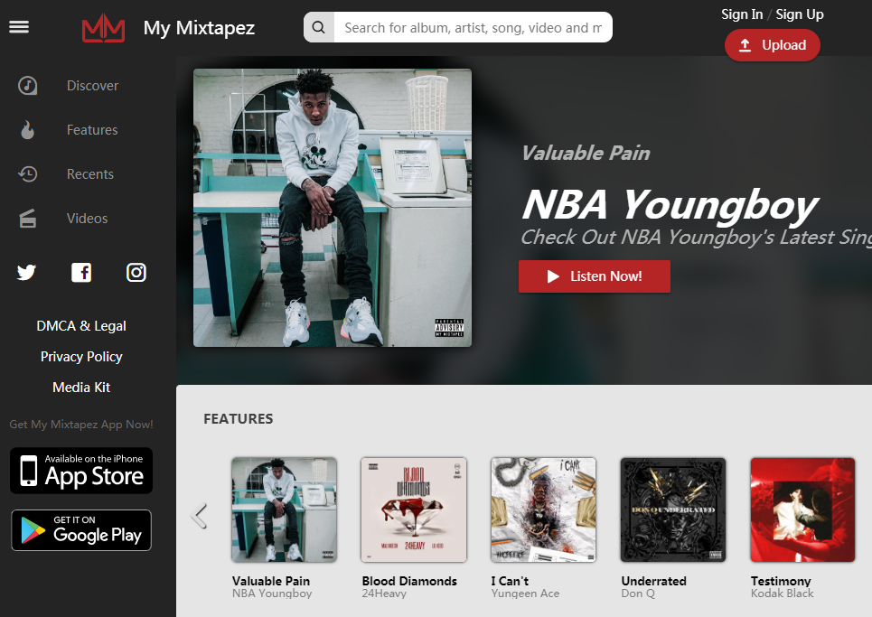 My Mixtapez Homepage